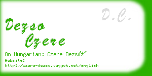 dezso czere business card